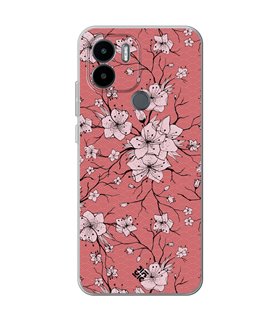 Funda para [ Xiaomi Redmi A1 Plus ] Dibujo Botánico [ Flores sakura con patron japones ] de Silicona Flexible