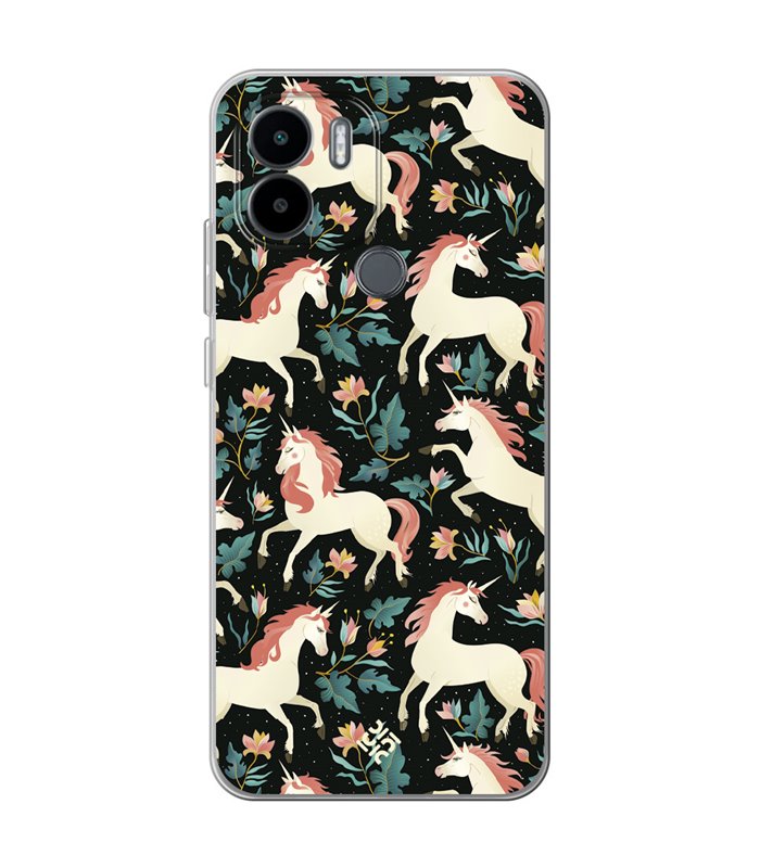 Funda para [ Xiaomi Redmi A1 Plus ] Dibujo Cute [ Fantasia de Unicornios ] de Silicona Flexible para Smartphone