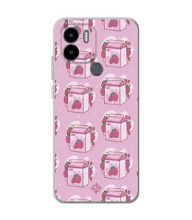 Funda para [ Xiaomi Redmi A1 Plus ] Dibujo Cute [ Brick Leche de Fresa ] de Silicona Flexible para Smartphone