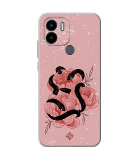 Funda para [ Xiaomi Redmi A1 Plus ] Dibujo Esotérico [ Tentación Floral - Rosas con Serpientes ] de Silicona Flexible