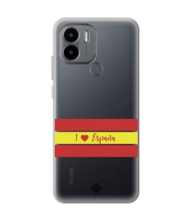 Funda para [ Xiaomi Redmi A1 Plus ] Dibujo Auténtico [ I Love España ] de Silicona Flexible para Smartphone