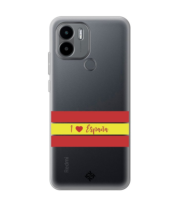 Funda para [ Xiaomi Redmi A1 Plus ] Dibujo Auténtico [ I Love España ] de Silicona Flexible para Smartphone