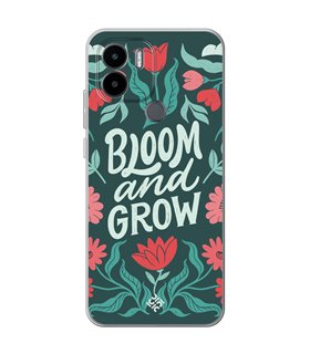 Funda para [ Xiaomi Redmi A1 Plus ] Dibujo Frases Guays [ Flores Bloom and Grow ] de Silicona Flexible para Smartphone