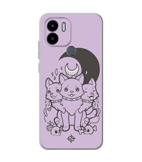 Funda para [ Xiaomi Redmi A1 Plus ] Dibujo Gotico [ Cute Cancerbero ] de Silicona Flexible para Smartphone 