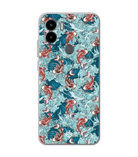 Funda para [ Xiaomi Redmi A1 Plus ] Dibujo Japones [ Peces Koi ] de Silicona Flexible para Smartphone 