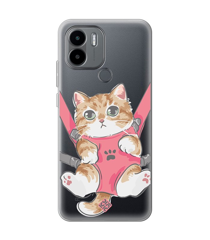 Funda para [ Xiaomi Redmi A1 Plus ] Dibujo Mascotas [ Gatito Colgante ] de Silicona Flexible