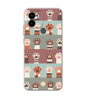 Funda para [ Xiaomi Redmi A1 Plus ] Dibujo Mascotas [ Zarpas de Gatos ] de Silicona Flexible