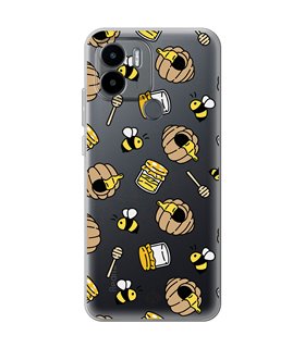 Funda para [ Xiaomi Redmi A1 Plus ] Dibujo Mascotas [ Miel y Abejas ] de Silicona Flexible para Smartphone 