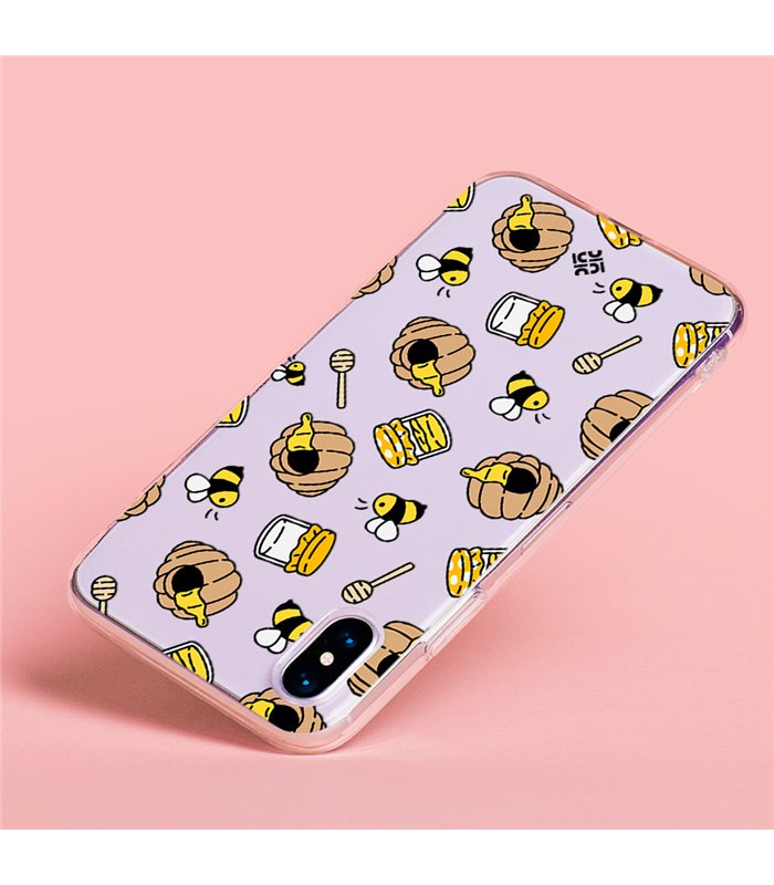 Funda para [ Xiaomi Redmi A1 Plus ] Dibujo Mascotas [ Miel y Abejas ] de Silicona Flexible para Smartphone 