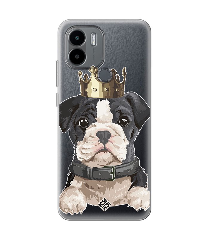 Funda para [ Xiaomi Redmi A1 Plus ] Dibujo Mascotas [ Perrito King ] de Silicona Flexible para Smartphone 