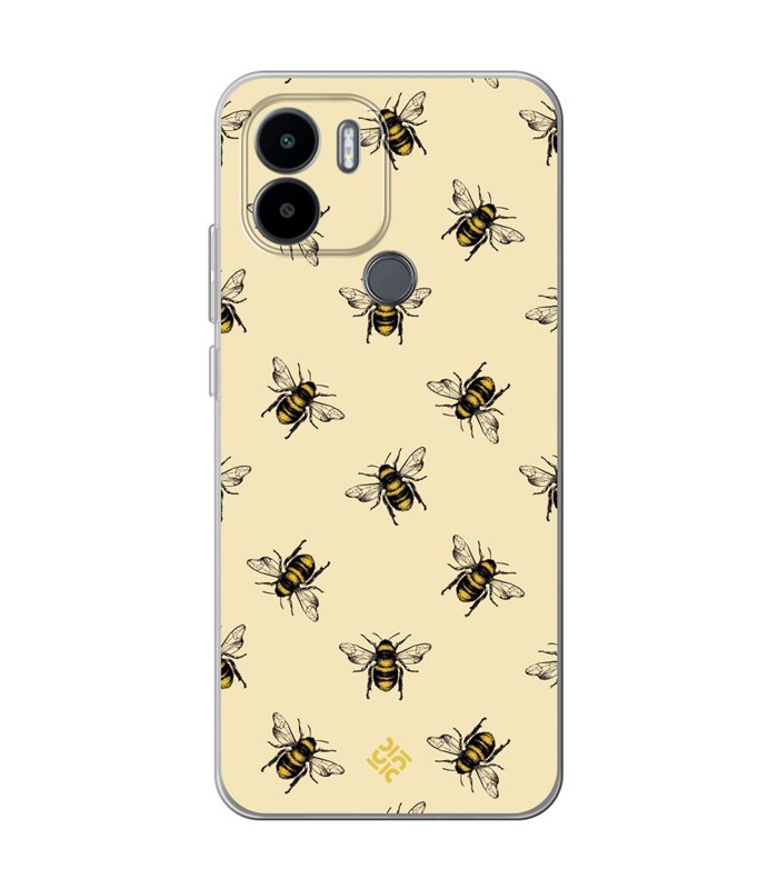 Funda para [ Xiaomi Redmi A1 Plus ] Dibujo Mascotas [ Abejas Ilustracion ] de Silicona Flexible para Smartphone