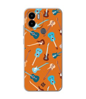 Funda para [ Xiaomi Redmi A1 Plus ] Diseño Música [ Tipos de Guitarra ] de Silicona Flexible para Smartphone