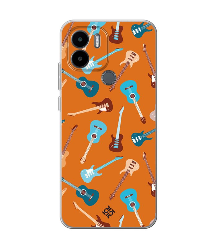 Funda para [ Xiaomi Redmi A1 Plus ] Diseño Música [ Tipos de Guitarra ] de Silicona Flexible para Smartphone