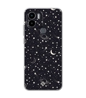 Funda para [ Xiaomi Redmi A1 Plus ] Dibujo Tendencias [ Fondo Estrellado con Planetas ] de Silicona Flexible