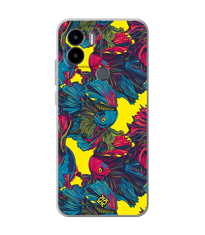 Funda para [ Xiaomi Redmi A1 Plus ] Dibujo Auténtico [ Patrón de Pescado Betta ] de Silicona Flexible para Smartphone