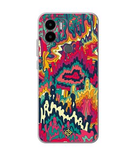 Funda para [ Xiaomi Redmi A1 Plus ] Dibujo Auténtico [ Patrón Psicodélico Abstracto Y Colorido ] de Silicona