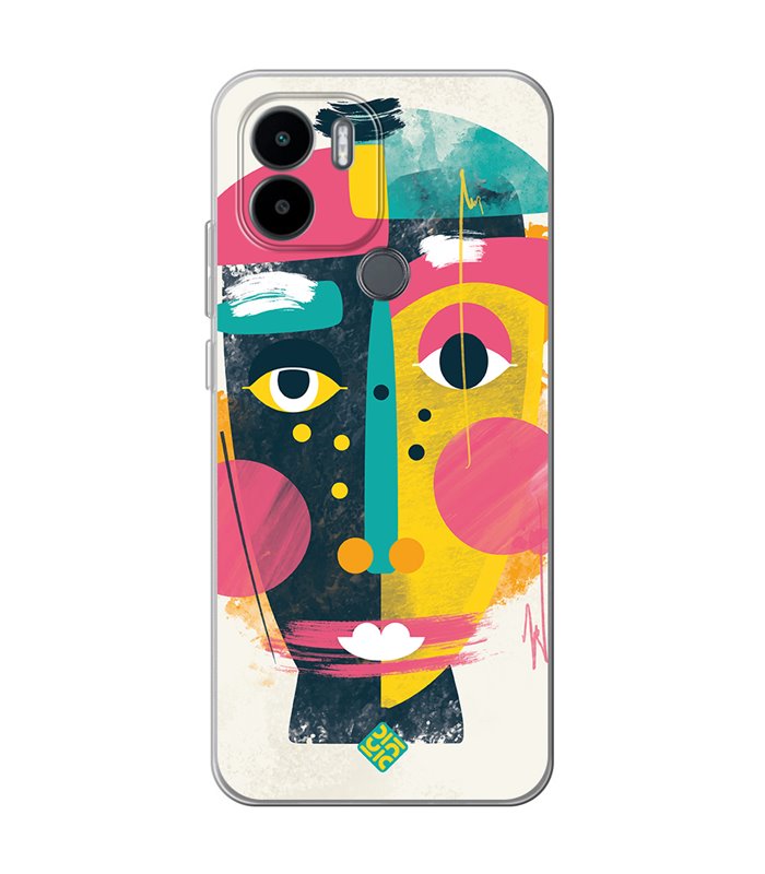 Funda para [ Xiaomi Redmi A1 Plus ] Dibujo Auténtico [ Ilustración de Arte de Pared Abstracción de Retrato Facial ] 