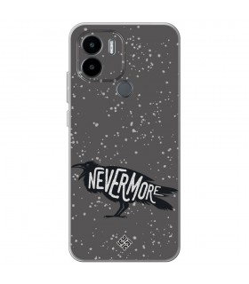 Funda para [ Xiaomi Redmi A1 Plus ] Dibujo Auténtico [ Cuervo Never More ] de Silicona Flexible para Smartphone 