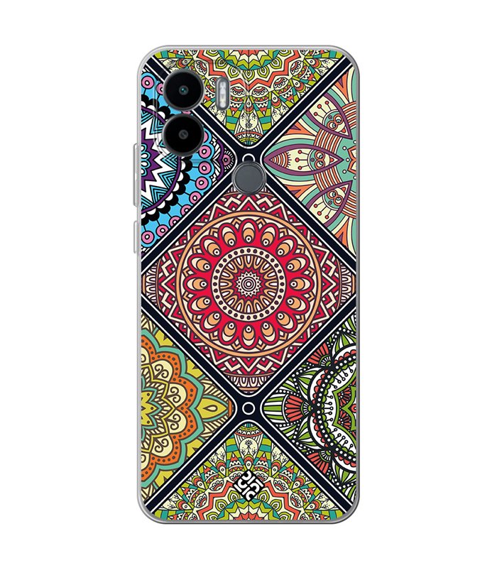 Funda para [ Xiaomi Redmi A1 Plus ] Dibujo Auténtico [ Motivos Mandala ] de Silicona Flexible para Smartphone 