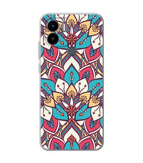 Funda para [ Xiaomi Redmi A1 Plus ] Dibujo Auténtico [ Mosaico Floral Mandala ] de Silicona Flexible para Smartphone