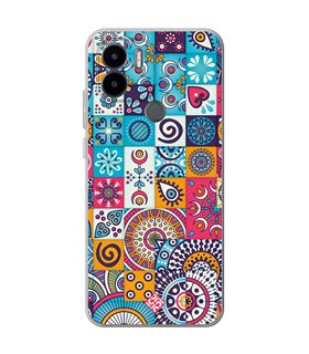 Funda para [ Xiaomi Redmi A1 Plus ] Dibujo Auténtico [ Collage Mosaico Mandala ] de Silicona Flexible