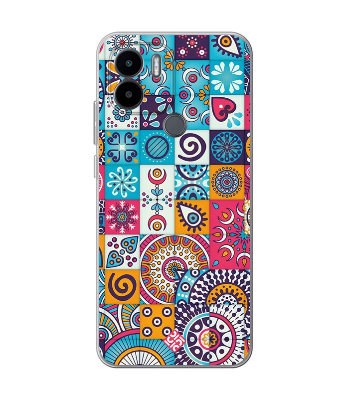 Funda para [ Xiaomi Redmi A1 Plus ] Dibujo Auténtico [ Collage Mosaico Mandala ] de Silicona Flexible