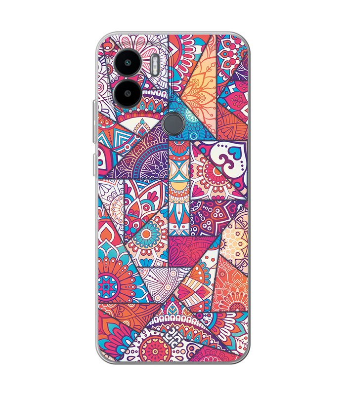 Funda para [ Xiaomi Redmi A1 Plus ] Dibujo Auténtico [ Mosaico Vidriera Mandala ] de Silicona Flexible