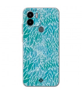 Funda para [ Xiaomi Redmi A1 Plus ] Dibujo Auténtico [ Patron Abstracto Azul ] de Silicona Flexible