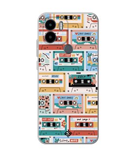 Funda para [ Xiaomi Redmi A1 Plus ] Dibujo Auténtico [ Cintas de Cassette ] de Silicona Flexible