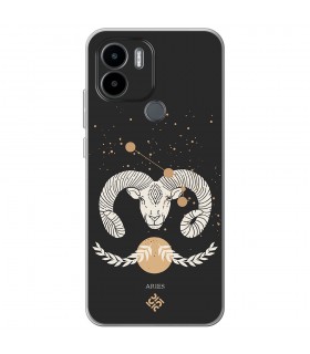 Funda para [ Xiaomi Redmi A1 Plus ] Dibujo Zodiaco [ Signo Zodiacal - Aries ] de Silicona Flexible para Smartphone 