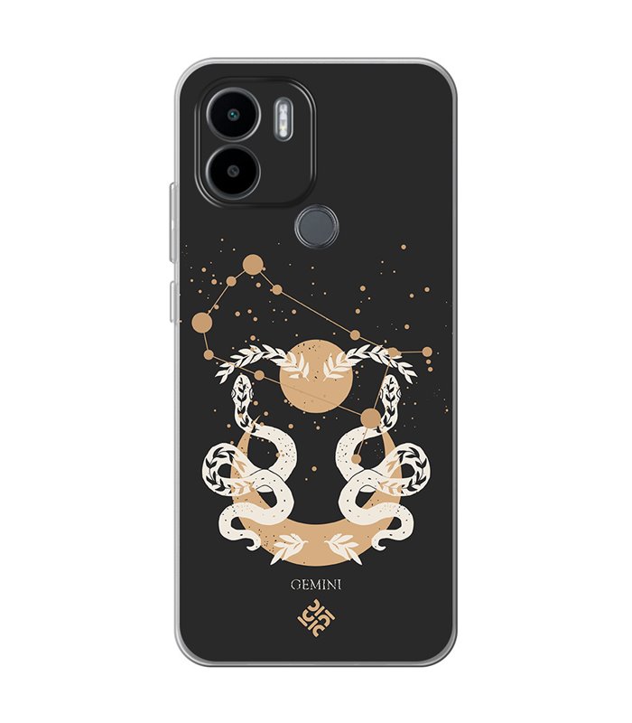 Funda para [ Xiaomi Redmi A1 Plus ] Dibujo Zodiaco [ Signo Zodiacal - Geminis ] de Silicona Flexible para Smartphone 