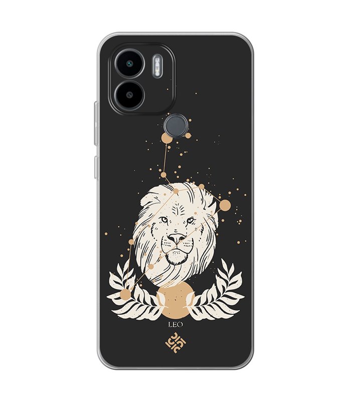 Funda para [ Xiaomi Redmi A1 Plus ] Dibujo Zodiaco [ Signo Zodiacal - Leo ] de Silicona Flexible para Smartphone 