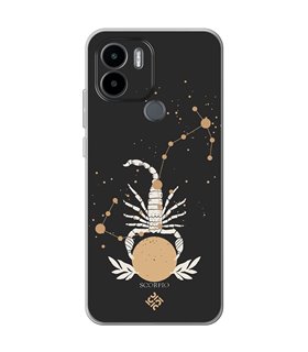 Funda para [ Xiaomi Redmi A1 Plus ] Dibujo Zodiaco [ Signo Zodiacal - Escorpio ] de Silicona Flexible para Smartphone 