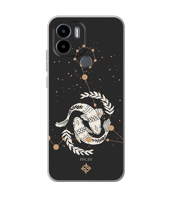 Funda para [ Xiaomi Redmi A1 Plus ] Dibujo Zodiaco [ Signo zodiacal - Picis ] de Silicona Flexible para Smartphone 