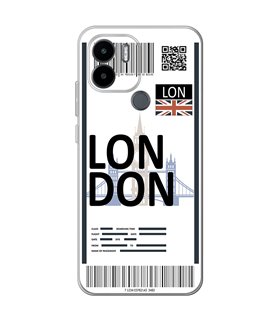 Funda para [ Xiaomi Redmi A1 Plus ] Billete de Avión [ London ] de Silicona Flexible para Smartphone 