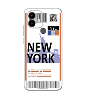 Funda para [ Xiaomi Redmi A1 Plus ] Billete de Avión [ New York ] de Silicona Flexible para Smartphone 