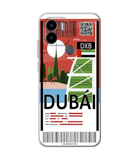 Funda para [ Xiaomi Redmi A1 Plus ] Billete de Avión [ Dubái ] de Silicona Flexible para Smartphone 