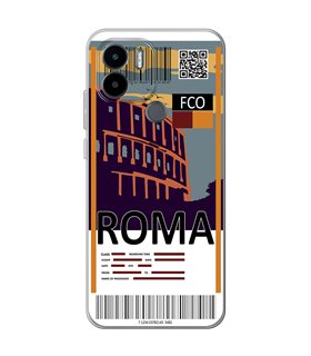 Funda para [ Xiaomi Redmi A1 Plus ] Billete de Avión [ Roma ] de Silicona Flexible para Smartphone 