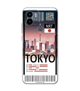 Funda para [ Xiaomi Redmi A1 Plus ] Billete de Avión [ Tokio ] de Silicona Flexible para Smartphone 