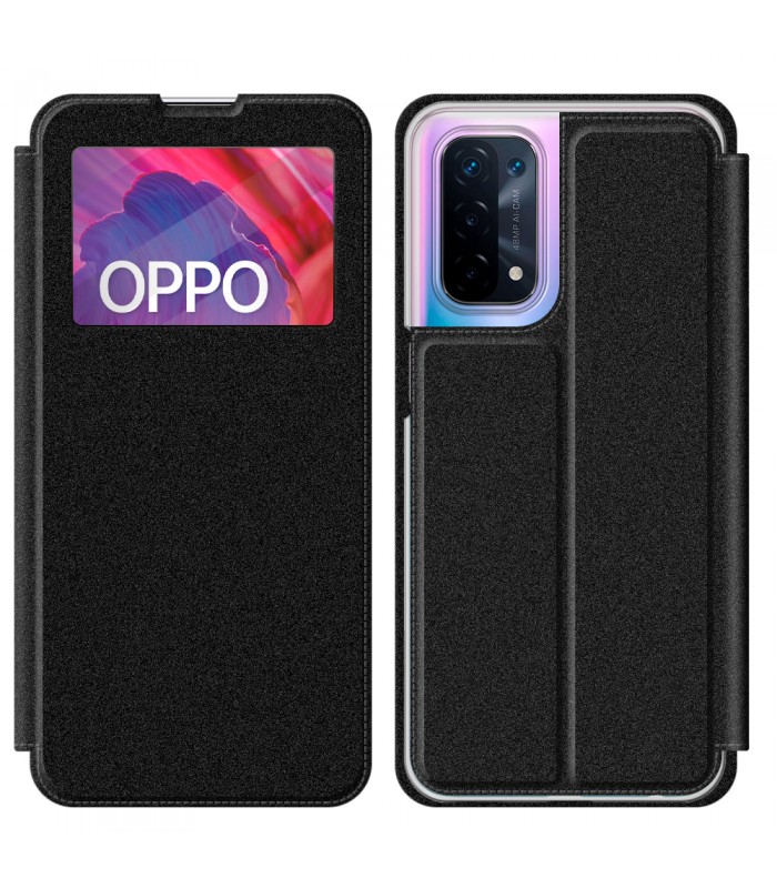 Funda Libro OPPO A54 5G Negro con Silicona TPU Resistente para Smartphone