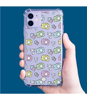 Funda Antigolpe [ Motorola Moto G42 ] Dibujo Auténtico [ Iconos Cámara de fotos ] Esquina Reforzada Silicona 1.5mm