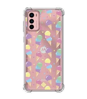 Funda Antigolpe [ Motorola Moto G42 ] Dibujo Auténtico [ Cucurucho de Helados ] Esquina Reforzada Silicona 1.5mm