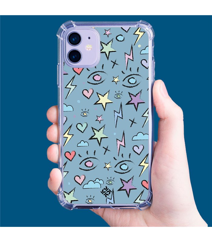 Funda Antigolpe [ Motorola Moto G42 ] Dibujo Auténtico [ Tormenta de Ojos ] Esquina Reforzada Silicona 1.5mm