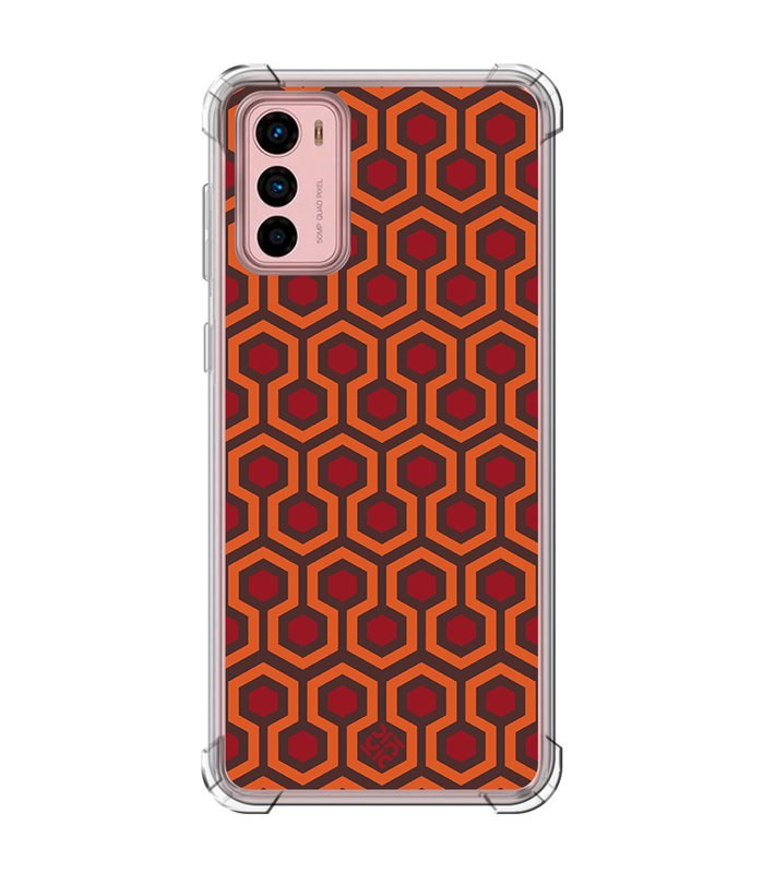 Funda Antigolpe [ Motorola Moto G42 ] Cine Fantástico [ Alfombra El Resplandor ] Esquina Reforzada Silicona 1.5