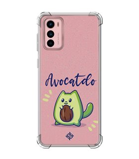 Funda Antigolpe [ Motorola Moto G42 ] Dibujo Cute [ Avocatdo ] Esquina Reforzada Silicona 1.5mm Transparente