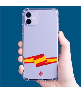 Funda Antigolpe [ Motorola Moto G42 ] Dibujo Auténtico [ Bandera España ] Esquina Reforzada Silicona 1.5mm Transparente