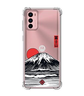 Funda Antigolpe [ Motorola Moto G42 ] Dibujo Japones [ Monte Fuji ] Esquina Reforzada Silicona 1.5mm Transparente