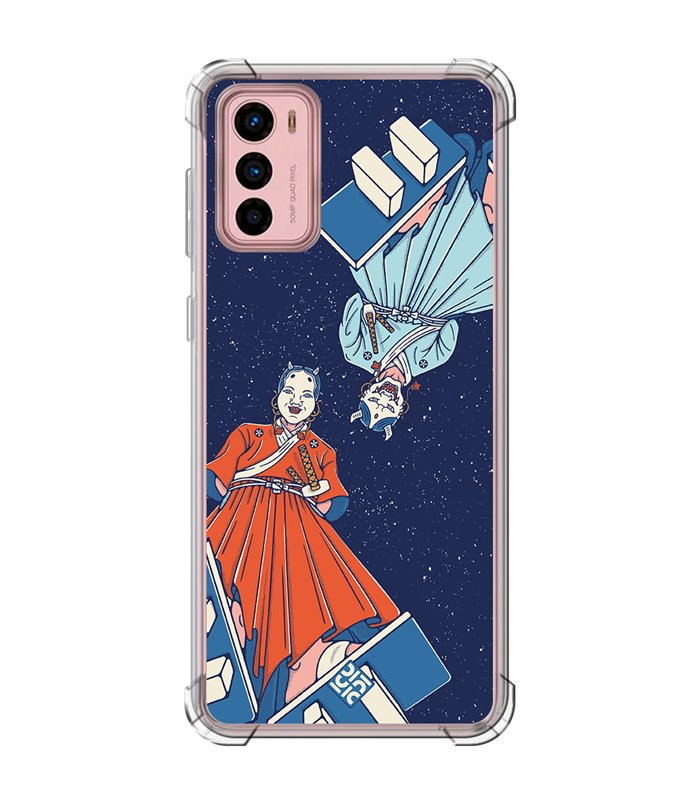 Funda Antigolpe [ Motorola Moto G42 ] Dibujo Japones [ Los dioses Japoneses Desde Arriba ] Esquina Reforzada Silicona 1.5mm