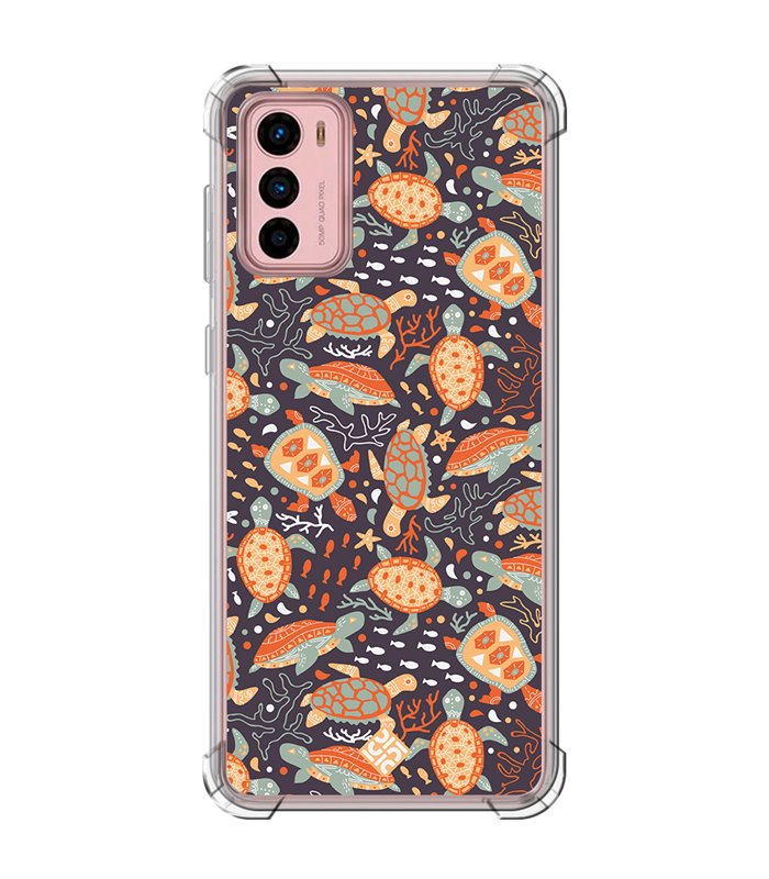 Funda Antigolpe [ Motorola Moto G42 ] Dibujo Mascotas [ Estampado de Tortugas ] Esquina Reforzada Silicona 1.5mm