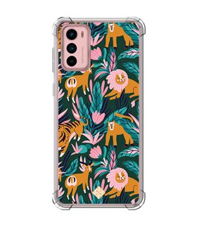 Funda Antigolpe [ Motorola Moto G42 ] Dibujo Mascotas [ Estampado Animales de Selva ] Esquina Reforzada Silicona 1.5